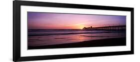 Pier in the Pacific Ocean at Dusk, San Diego Pier, San Diego, California, USA-null-Framed Photographic Print