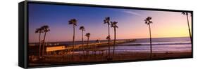 Pier in the Pacific Ocean, San Clemente Pier, San Clemente, California, USA-null-Framed Stretched Canvas