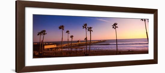 Pier in the Pacific Ocean, San Clemente Pier, San Clemente, California, USA-null-Framed Photographic Print