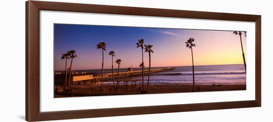 Pier in the Pacific Ocean, San Clemente Pier, San Clemente, California, USA-null-Framed Photographic Print