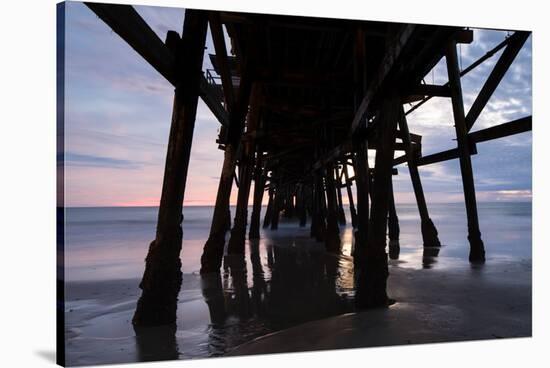 Pier in the Pacific Ocean, San Clemente Pier, San Clemente, California, USA-null-Stretched Canvas