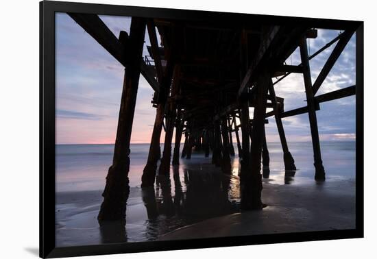 Pier in the Pacific Ocean, San Clemente Pier, San Clemente, California, USA-null-Framed Photographic Print