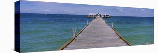 Pier in the Sea, Anna Maria City Pier, Anna Maria, Anna Maria Island, Manatee, Florida, USA-null-Stretched Canvas