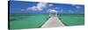 Pier in the Sea, Bahamas-null-Stretched Canvas