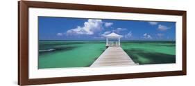 Pier in the Sea, Bahamas-null-Framed Photographic Print