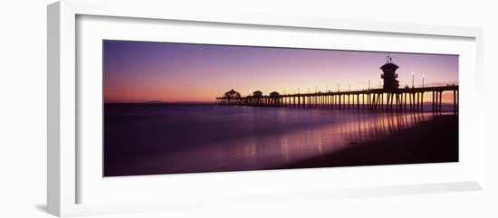 Pier in the Sea, Huntington Beach Pier, Huntington Beach, Orange County, California, USA-null-Framed Photographic Print