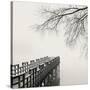 Pier in Winter Fog-Nicholas Bell-Stretched Canvas