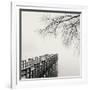 Pier in Winter Fog-Nicholas Bell-Framed Photographic Print