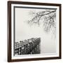 Pier in Winter Fog-Nicholas Bell-Framed Photographic Print