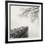 Pier in Winter Fog-Nicholas Bell-Framed Photographic Print