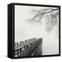 Pier in Winter Fog-Nicholas Bell-Framed Stretched Canvas