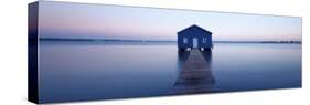 Pier Leading to a Boathouse, Swan River, Matilda Bay, Perth, Western Australia, Australia-null-Stretched Canvas