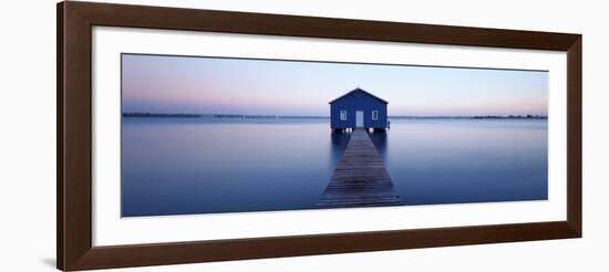 Pier Leading to a Boathouse, Swan River, Matilda Bay, Perth, Western Australia, Australia-null-Framed Photographic Print