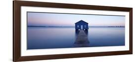 Pier Leading to a Boathouse, Swan River, Matilda Bay, Perth, Western Australia, Australia-null-Framed Photographic Print