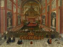 Benedict XIII Presiding over the Provincial Roman Synod of 1725, Basilica of St. John Lateran, 1725-Pier Leone Ghezzi-Giclee Print