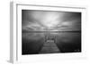 Pier Long Exposure-5fishcreative-Framed Giclee Print