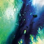 Blue and Green Flowing Abstract, c. 2008-Pier Mahieu-Premium Giclee Print