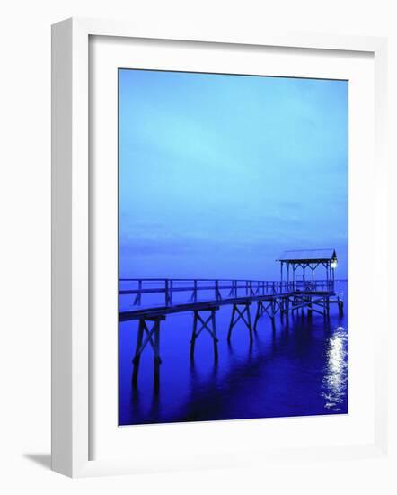 Pier, Mississippi Gulf, Bay St. Louis, MS-Kindra Clineff-Framed Photographic Print