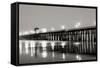 Pier Night Panorama I-Lee Peterson-Framed Stretched Canvas