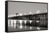 Pier Night Panorama I-Lee Peterson-Framed Stretched Canvas