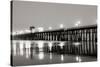Pier Night Panorama I-Lee Peterson-Stretched Canvas