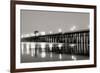 Pier Night Panorama I-Lee Peterson-Framed Photographic Print