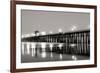Pier Night Panorama I-Lee Peterson-Framed Photographic Print