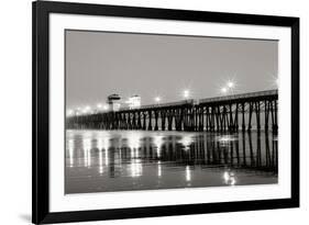 Pier Night Panorama I-Lee Peterson-Framed Photographic Print