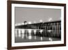 Pier Night Panorama I-Lee Peterson-Framed Photographic Print