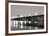 Pier Night Panorama I-Lee Peterson-Framed Photographic Print