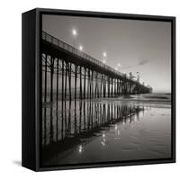 Pier Night Square II-Lee Peterson-Framed Stretched Canvas