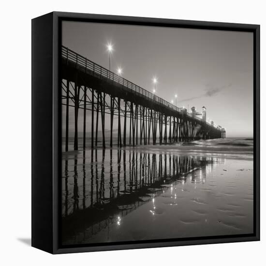 Pier Night Square II-Lee Peterson-Framed Stretched Canvas