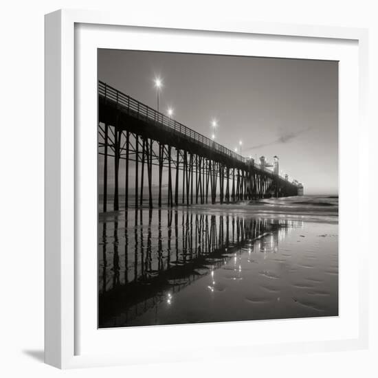 Pier Night Square II-Lee Peterson-Framed Photographic Print