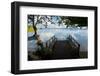 Pier of an Eco Lodge Above the Water of the Marovo Lagoon, Solomon Islands, Pacific-Michael Runkel-Framed Photographic Print