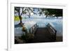 Pier of an Eco Lodge Above the Water of the Marovo Lagoon, Solomon Islands, Pacific-Michael Runkel-Framed Photographic Print