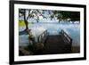 Pier of an Eco Lodge Above the Water of the Marovo Lagoon, Solomon Islands, Pacific-Michael Runkel-Framed Photographic Print