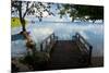 Pier of an Eco Lodge Above the Water of the Marovo Lagoon, Solomon Islands, Pacific-Michael Runkel-Mounted Photographic Print