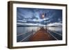 Pier of Lake Trasimeno at Dusk, Perugia, Umbria, Italy.-ClickAlps-Framed Photographic Print