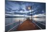 Pier of Lake Trasimeno at Dusk, Perugia, Umbria, Italy.-ClickAlps-Mounted Photographic Print