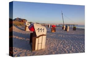 Pier of the Baltic Seaside Resort of Hohwacht, Schleswig-Holstein, Germany-null-Stretched Canvas