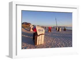 Pier of the Baltic Seaside Resort of Hohwacht, Schleswig-Holstein, Germany-null-Framed Art Print