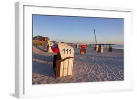 Pier of the Baltic Seaside Resort of Hohwacht, Schleswig-Holstein, Germany-null-Framed Art Print