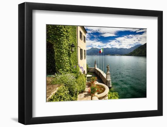 Pier of Villa Del Balbianello, Lake Como, Italy-George Oze-Framed Photographic Print