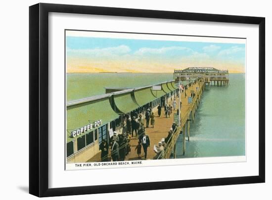 Pier, Old Orchard Beach, Maine-null-Framed Art Print