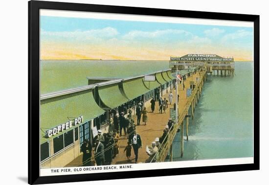 Pier, Old Orchard Beach, Maine-null-Framed Art Print