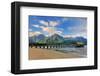 Pier on Hanalei Beach, Island of Kauai, Hawaii, USA-null-Framed Art Print