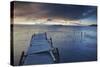 Pier on Isla del Sol (Island of the Sun) at Dawn, Lake Titicaca, Bolivia, South America-Ian Trower-Stretched Canvas
