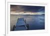 Pier on Isla del Sol (Island of the Sun) at Dawn, Lake Titicaca, Bolivia, South America-Ian Trower-Framed Photographic Print