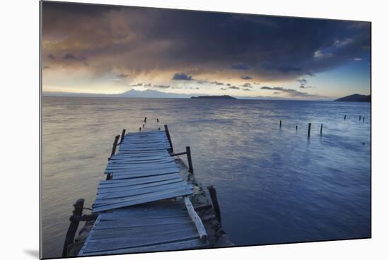 Pier on Isla del Sol (Island of the Sun) at Dawn, Lake Titicaca, Bolivia, South America-Ian Trower-Mounted Photographic Print