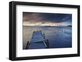 Pier on Isla del Sol (Island of the Sun) at Dawn, Lake Titicaca, Bolivia, South America-Ian Trower-Framed Photographic Print